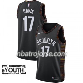 Barn Brooklyn Nets Tröja Ed Davis 17 2018-19 Nike City Edition Svart Swingman